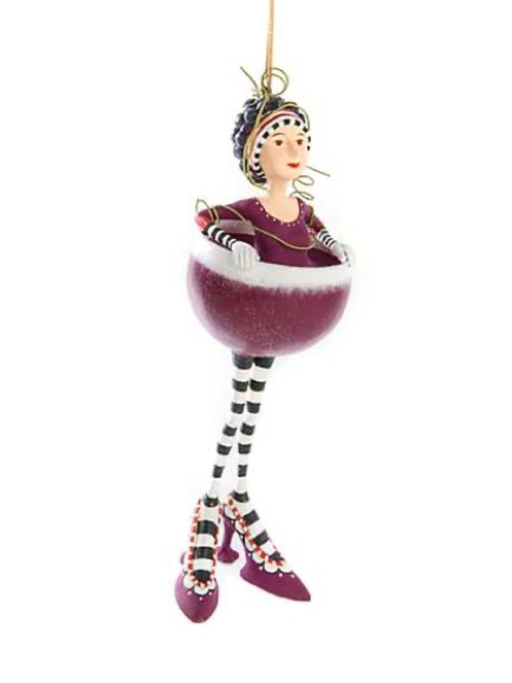 Mackenzie-Childs | Patience Brewster Ruby Red Wine Girl Ornament